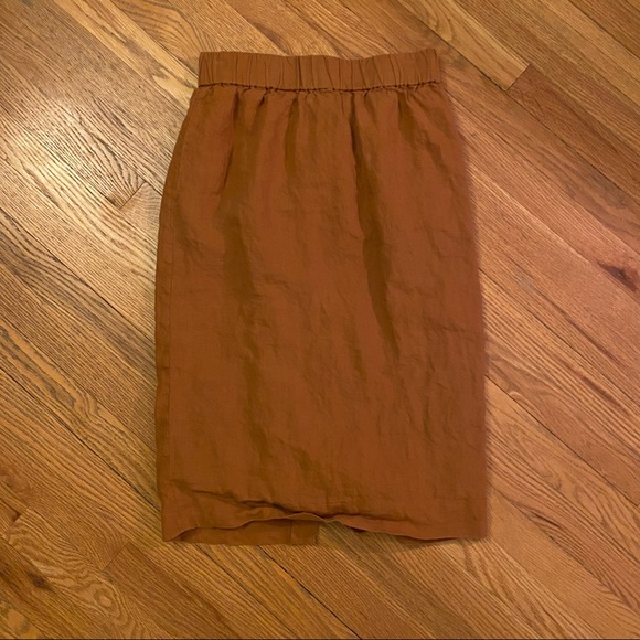 J. Crew Linen Pull-On Skirt size ST - Picture 5 of 5